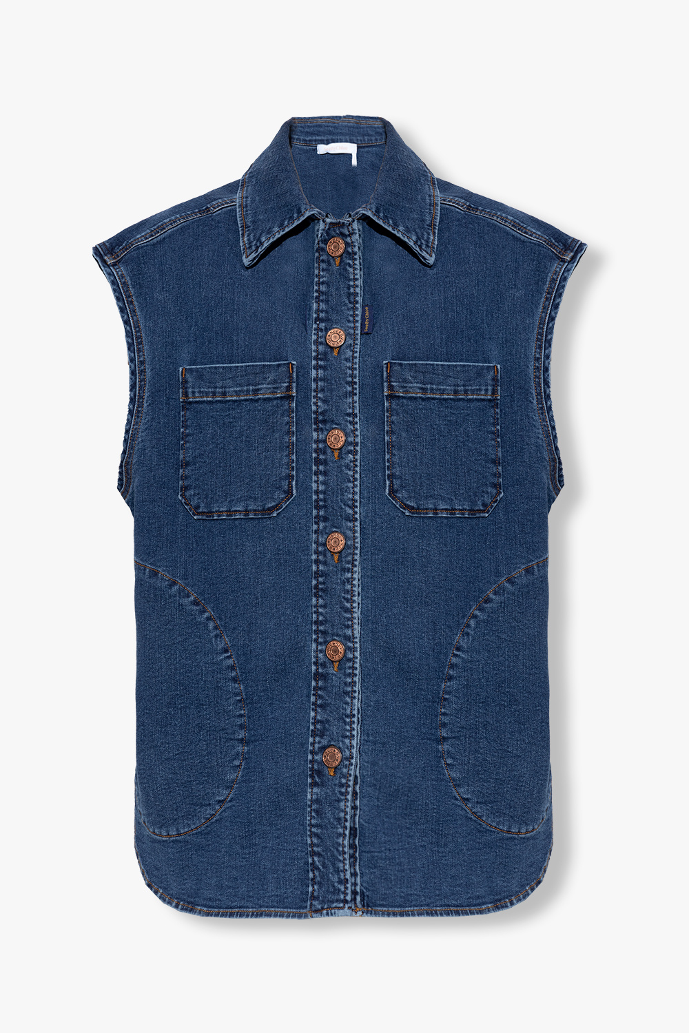 Blue Relaxed-fitting denim vest See By Chloé - Vitkac Canada
